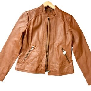 Bernardo Cognac Leather Jacket